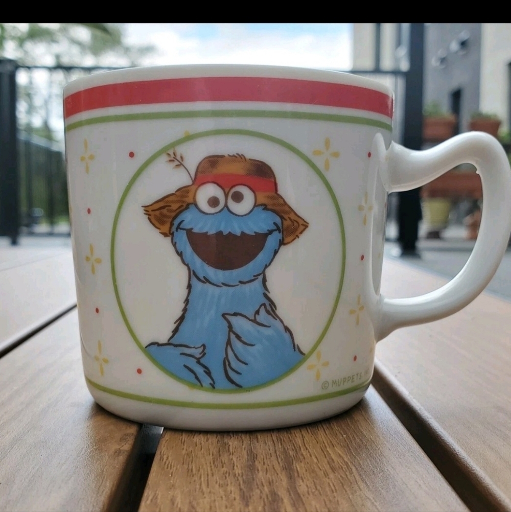 Vintage Sesame Street Cup Big Bird Cookie Monster